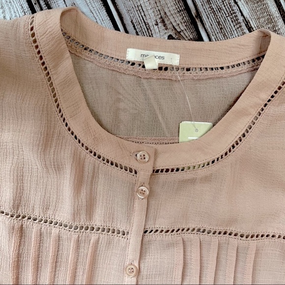 Maurices dusty pink blouse NWT size Large - Picture 3 of 3